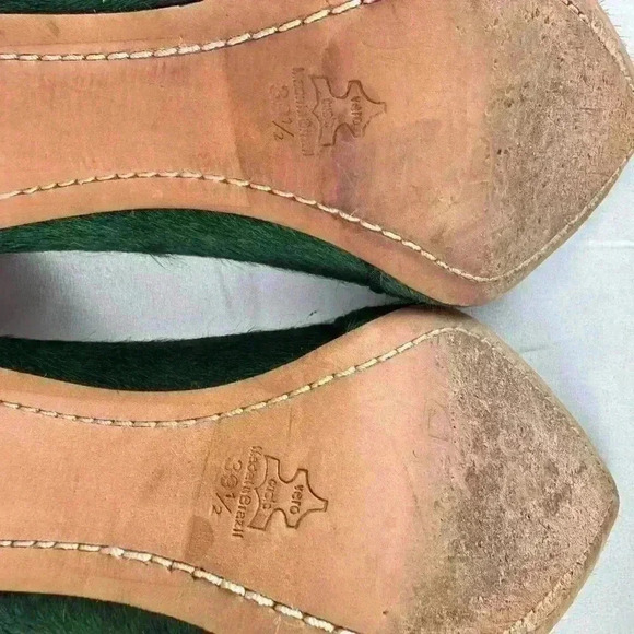 Alice+Olivia Stacey Bendet Prime Suede 4" Slim Heel Pointed Toe Green (Size 8.5) - Picture 10 of 11